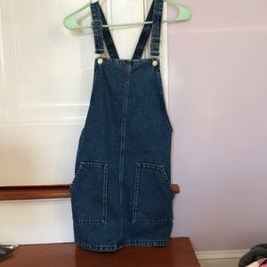 Denim overall dress!